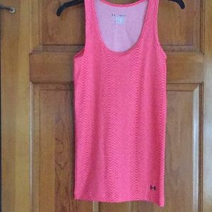 Coral colored UnderArmour tank top